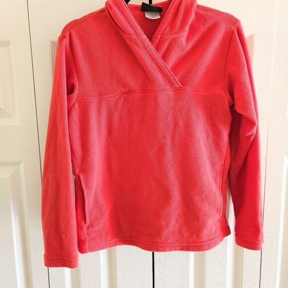 Patagonia Women's Tomato 🍅 Red Pullover Hooded Fleece, Size Small - Picture 1 of 4